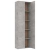 vidaXL Office Cabinet Concrete grey Engineered wood Tall storage