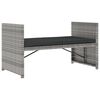 vidaXL 5 Piece Patio Lounge Set with Cushions Poly Rattan Grey