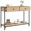 vidaXL Console Table Sonoma Oak Engineered Wood Narrow Adjustable Feet