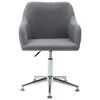 vidaXL Office Chair Light Gray Polyester Height-Adjustable Office Chair