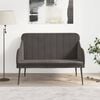 vidaXL Bench Dark Gray Velvet fabric, Metal, Plywood Medium