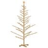 vidaXL Wooden Christmas Tree with Stand Brown 70.9" Solid pine wood