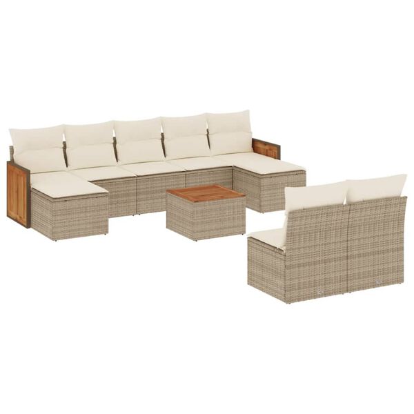 vidaXL Garden Sofa Set Beige