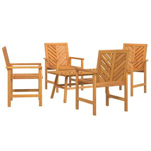 vidaXL Garden Lounge Set 5 pcs Brown Solid Acacia Wood