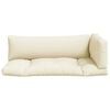 vidaXL Pallet Cushion Set of 3 Cream 100% polyester Large