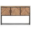vidaXL Sideboard Natural wood with grey iron base Solid Acacia wood, Iron