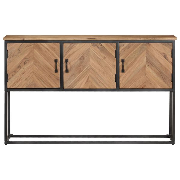 vidaXL Sideboard Natural wood with grey iron base Solid Acacia wood, Iron