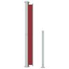 vidaXL Side Awning Red Polyester 70.9 x 196.9 in Retractable