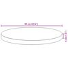 vidaXL Table Top Natural Solid acacia wood 23.6 in diameter Durable
