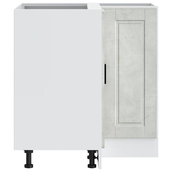 vidaXL Kitchen Corner Base Cabinet Concrete grey Engineered wood Compact