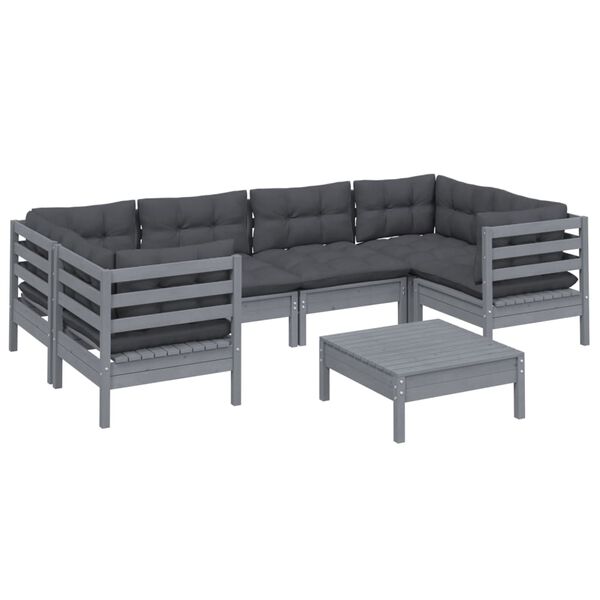vidaXL Garden Lounge Set Grey, Anthracite