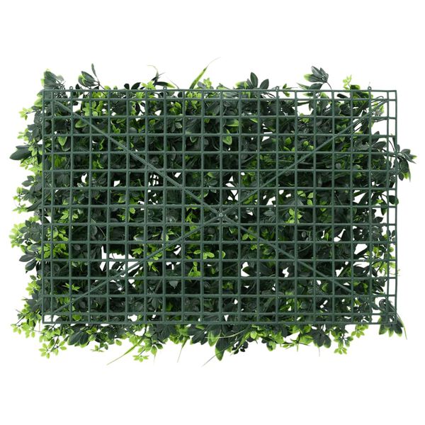 vidaXL Artificial Leaf Fence Set of 6 Green PE (Polyethylene)
