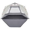 vidaXL Beach Tent 3-Person Gray Quick Release Waterproof