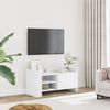 vidaXL TV Cabinet White Engineered wood Medium TV Cabinet Rectangular