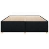 vidaXL Bed Frame Black Polyester, Plywood, Engineered wood, Solid pine wood