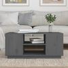 vidaXL Coffee Table Gray Solid Pine Wood 35.4 x 19.3 x 15.9 in