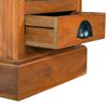 vidaXL Drawer Cabinet Natural Teak Solid Teak Wood Compact