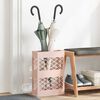 vidaXL Umbrella Stand with Storage Pink 11.02 x 4.72 x 16.14 in Steel