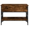 vidaXL Coffee Table Smoked Oak 27.6"x19.7"x19.7" Engineered Wood and Metal