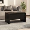 vidaXL Coffee Table Black Engineered wood Compact Hidden Compartments