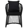 vidaXL Garden Chair. Garden Chairs Set of 2 Black