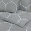 vidaXL Duvet Cover Set Set of 2 Grey 100% Cotton 88.6 x 86.6 in