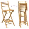 vidaXL Outdoor Bar Stool Natural Bamboo Standard Outdoor Bar Stool Size