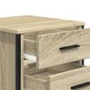 vidaXL Bedside Cabinet Set of 2 Sonoma oak Engineered wood, Metal Medium