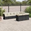 vidaXL Garden Sofa Set Black, Cream White