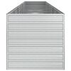 vidaXL Garden Raised Bed Silver Galvanized Steel Extra Long