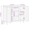 vidaXL Sideboard Mango Natural and White
