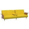 vidaXL Sofa Bed Yellow Velvet (100% polyester), plywood, metal Medium