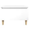 vidaXL Side Table High gloss white Engineered wood, solid eucalyptus wood