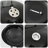 vidaXL Outdoor Grill with Wheel Black 35.83 x 27.95 x 42.13 in Metal