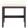 vidaXL Garden Chair And Stool Set of 4 Brown PE rattan Medium Durable