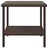 vidaXL Side Table Brown Poly Rattan Small Durable Side Table Square