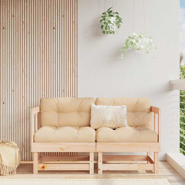 vidaXL Corner Sofa Modular Corner Sofa Square Rustic Modular Seating