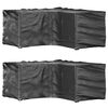 vidaXL Garden Furniture Cover Set of 2 Black Polyethylene, Aluminum