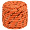 vidaXL Boat Rope Orange 0.63 " 82.0 ' Polypropylene