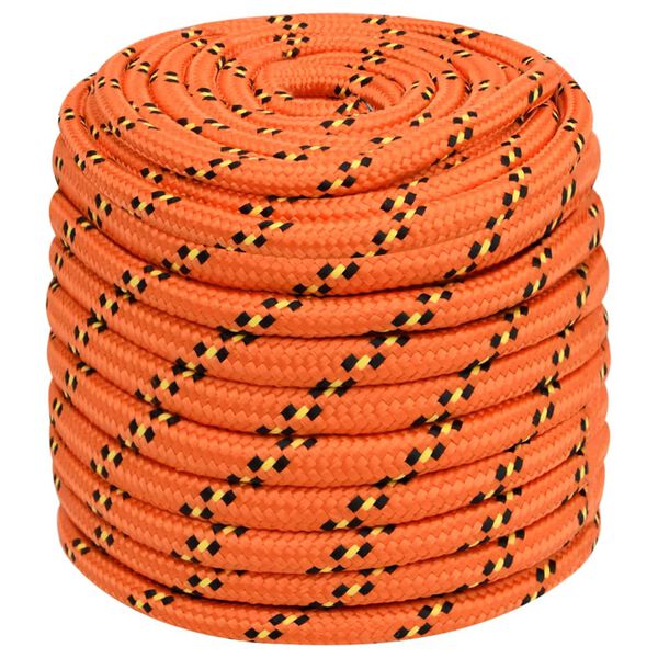 vidaXL Boat Rope Orange 0.63 " 82.0 ' Polypropylene