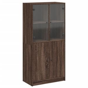 vidaXL Highboard Brown Oak Engineered Wood 26.8x14.6x55.9 in Highboard