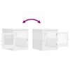vidaXL Dog Crate Furniture White Engineered wood Medium Locks