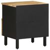 vidaXL Bedside Cabinet Black Solid Mango Wood Small Bedside Cabinet