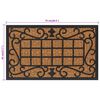 vidaXL Door Mat Black and brown Rubber and Coir 17.7x29.5 in Non-slip