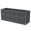 vidaXL Gabion Raised Bed Silver Galvanized steel Large Durable