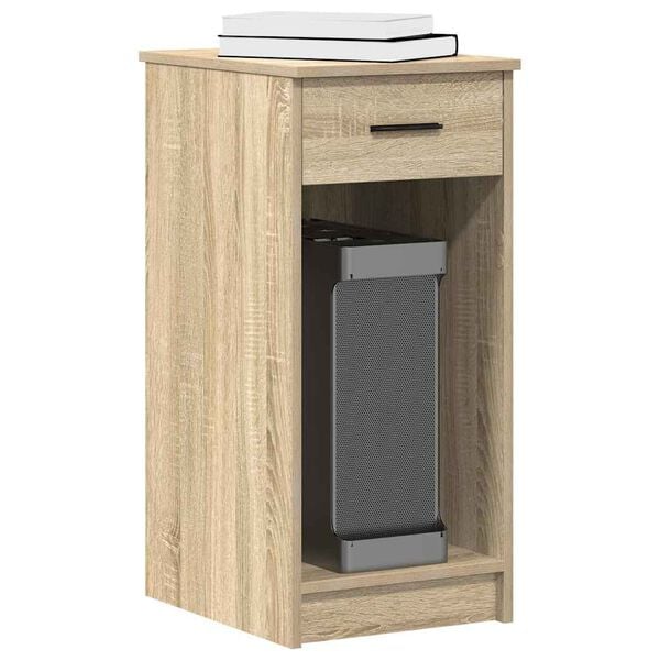vidaXL Computer Tower Stand Sonoma Oak Engineered wood Compact