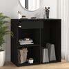 vidaXL Cosmetic Cabinet Black Engineered wood Medium Cosmetic Cabinet