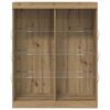 vidaXL LED Sideboard Artisan Oak 16.14 x 14.57 x 39.37 in