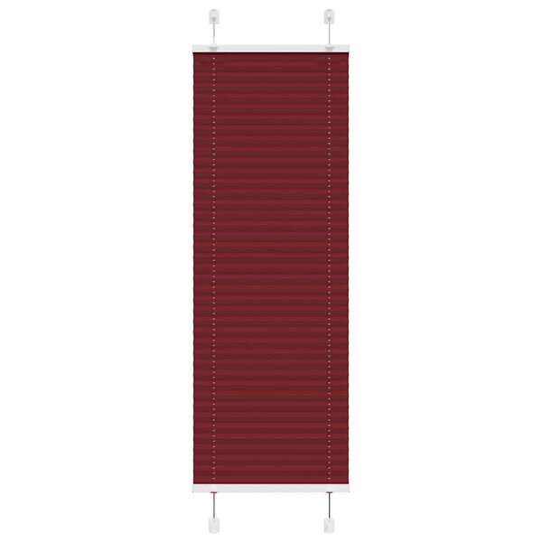 vidaXL Pleated Blind Bordeaux Red 100% Polyester 17.7x39.4 in