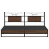 vidaXL Bed Frame Brown Oak Steel Double Stylish Furniture